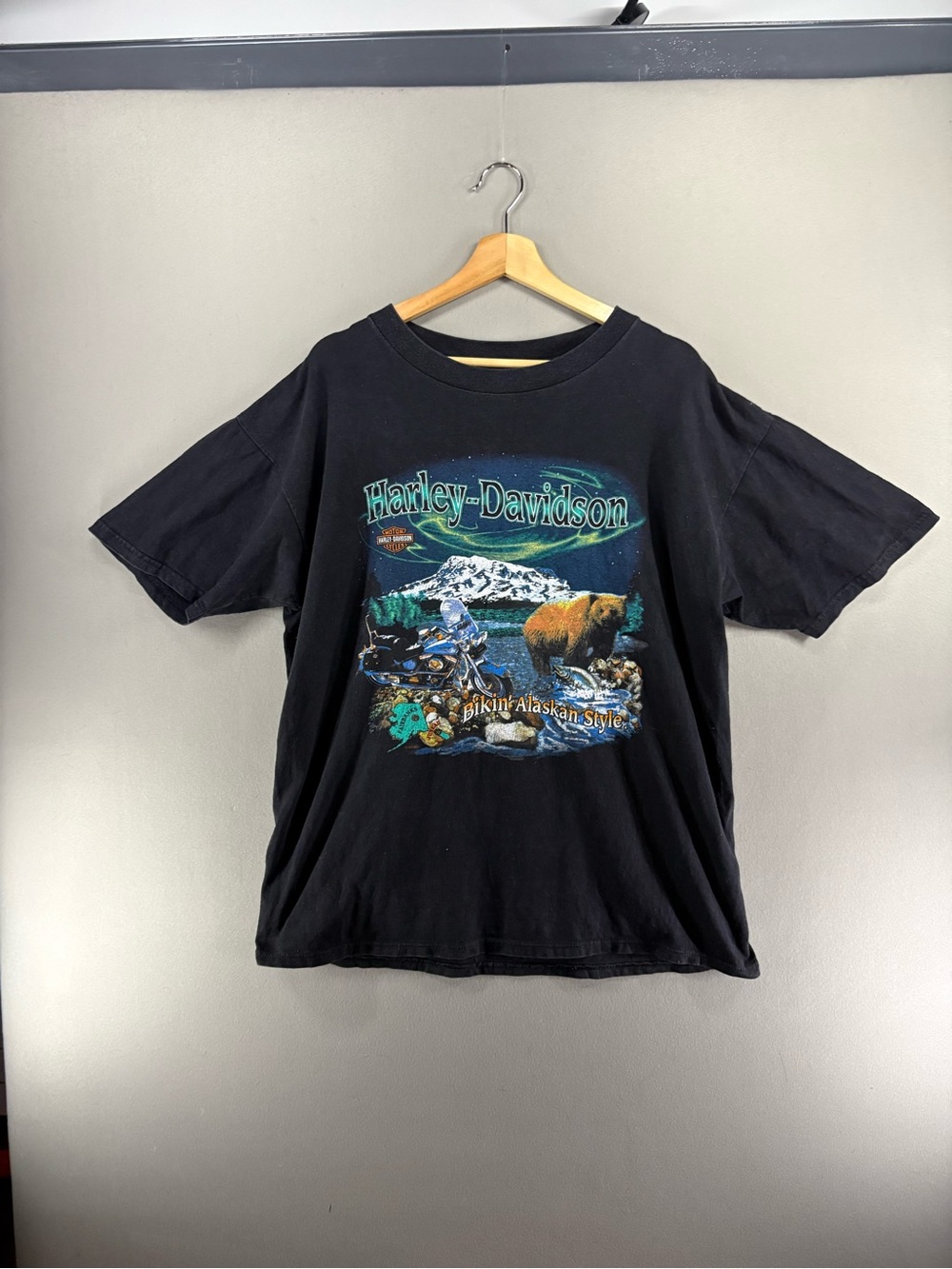 Vintage Harley Davison T Shirt 1990s Juneau Alaska Men’s XL Vtg 90s Biker